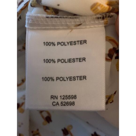 Ellen Tracy fox print button up shirt womens small animal cute print - Picture 5 of 6